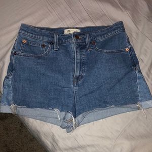 Madewell High-Rise Denim Shorts: Pieced Edition